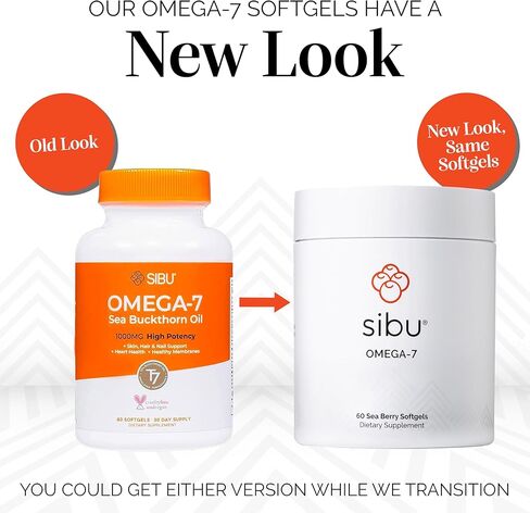 كبسولات هلامية سيبو أوميغا 7، زيت نبق بحر الهيمالايا العضوي الفاخر (60 قيراط، كمية تكفي 30 يومًا) - مكمل للبشرة الصحية والشعر والأظافر والجفاف in Kuwait