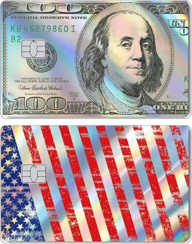(2 Units) Holographic Credit Card Skin – 3M Material Debit Card Sticker, Waterproof, Durable & Easy to Apply, Multi-Design Personalised Cover (FBI Funny ID) in Kuwait