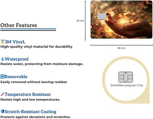 (2 Units) Holographic Credit Card Skin – 3M Material Debit Card Sticker, Waterproof, Durable & Easy to Apply, Multi-Design Personalised Cover (FBI Funny ID) in Kuwait