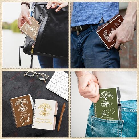 Kosiz 40 PCS عيد الأم الهدايا المسيحية بالجملة للنساء رجال صلاة مجلة كتب الكتاب المقدس الدينية مع الأقلام المسيحية شجرة المفكرة لمدرسة المعلم الأحد (Boho Color) in Kuwait