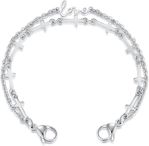 mnmoom lnterchangeable Medical Alert Bracelets-Stainless Steel Chain with lobster clasps-Just Chain in Saudi Arabia