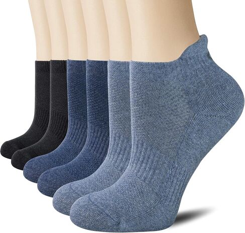 CS CELERSPORT 6 Pairs Ankle Athletic Running Socks Low Cut Sports Tab Socks for Men and Women in Kuwait