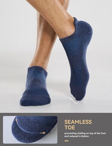 CS CELERSPORT 6 Pairs Ankle Athletic Running Socks Low Cut Sports Tab Socks for Men and Women in Kuwait