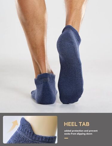 CS CELERSPORT 6 Pairs Ankle Athletic Running Socks Low Cut Sports Tab Socks for Men and Women in Kuwait