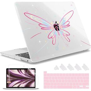 قد يتوافق تشن مع حالة Macbook Pro 13 بوصة مع Bar Touch Bar 2022 2021 2020 الإصدار A2338 M1/M2 A2251 A2289 ، علبة قشرة صلبة بلاستيكية مع غطاء لوحة مفاتيح ، Starry Mountain