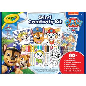 Krayola Paw Patrol Art Kit (60+PCS) ، مجموعة فن للأطفال ، ألعاب Paw Patrol Toys & Gifts ، مجموعة تلوين Paw Patrol ، هدية للبنين والبنات ، الأعمار 4+