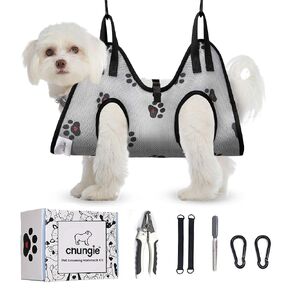 أرجوحة الكلاب للحيوانات الأليفة الصغيرة-ضبط الحيوانات الأليفة لتشذيب الأظافر مع Clipper Pet Divel-حبال الكلاب للاستمالة ، أرجوحة الحيوانات الأليفة لقطع الأظافر وتسخير الاستمالة (تباعد الساقين: 9-12 ")/الحد الأقصى W: 30LB)