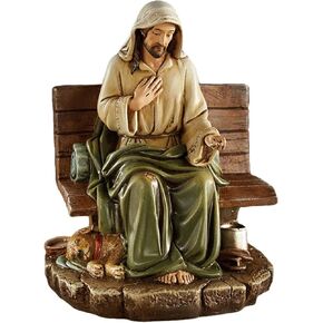 Avalon Gallery 7" Welcome The Stranger Jesus Statue Michael Adams