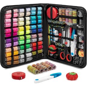 Keyhot Travel Seuging Kit ، 229pcs للجدة أمي الأم proffessional مبتدئين المبتدئين ، طقم خياطة صغيرة تحتوي على مقصات خيط يقيس الشريط الرشط وما إلى ذلك.