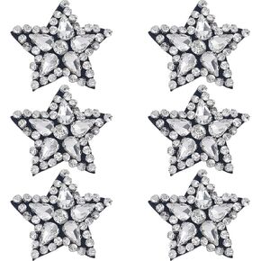 Gorgecraft 6pcs 2 styles Rhinestone headique crystal crystal bees tragonfly decorative sew on tysproidery patches for diy craft party dress assume shoes shoes shopilishment