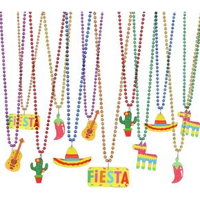 12pcs Cinco de Mayo Beded Beeded Netclaces - Festive Party Favors و Mexican Decor