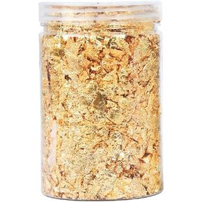 5g Gold Foil Flakes for Resin, Gilding Flakes for Candle Making, Crafting, Resin Accessories, Painting, Crafts, Nail Art Craft