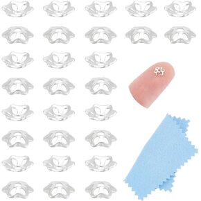 UniCraftale 30pcs 925 sterling Silver Flower Bead Caps 5mm Silver Floral Formy Round Round Bead 6-Petal Flower Cap Bead Beads End Cap Metal Connector Jode for Jewelry Making