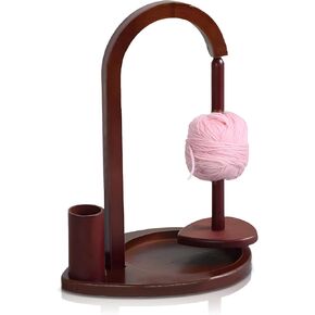 Miocololy Wooden Yarn Spool Rack, Magnetic Yarn Skein Ball Spinner Holder for Knitting and Crocheting (Style1)