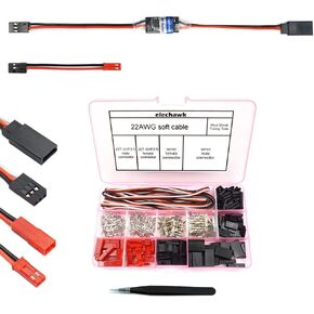 RC Cars Light Controller و Servo Slabe Male Connector Crimp Pin Kit Kit Backle JST SYP Futaba لـ Hitec Spektrum RC