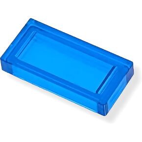 LEGO Building Accessories - 1x2 Trans-Dark Blue (Transparent Blue) Tiles - 100 Pieces per Package