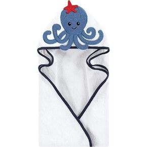 Hudson Baby Unisex Baby Cotton Animal Face Hooded Towel, Red Ladybug, One Size