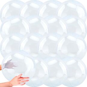 16 عبوة 9 بوصة كرات شاطئية قابلة للنفخ شفافة تفجير كرات الشاطئ لصالح Summer Beach Pool Party Party Diy Supplies