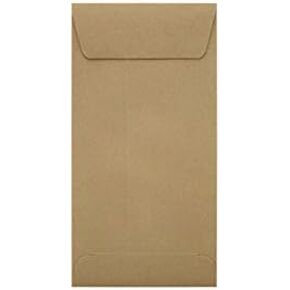 LUXPaper #7 Coin Envelopes | Peel & Press | 3 1/2" x 6 1/2" | Grocery Bag Brown | 70lb. Text | 50 Qty