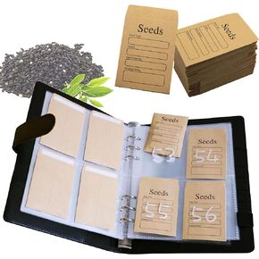 100pcs البذور مظاريف تخزين البذور مع قالب رقم الموثق منظم العلامة بذور البذور