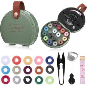 Portable Travel Sewing Box Kit Home Small Sewings Box Needle Family Sewing Thread Accessories Mini Sewings Repair Kit Tool Hand Sew for Easy Carrying Storage for Beginners DIY