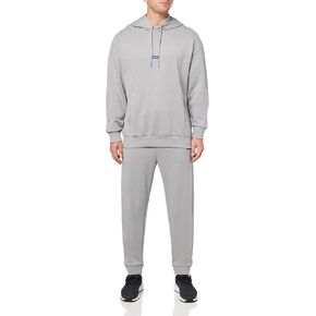 HUGO mens Small Logo Hooded Sweatshirt and Jogger Tracksuit