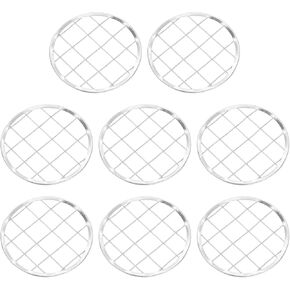 Patikil Flower Frog Lid 2.4inch ، 8 pcs metal round fase insert proterger for redricement plant plant path mason canning jar ، silver