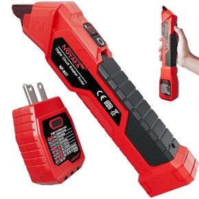 NOYAFA NF-827 Circuit Breaker Finder Tool with 3 Accessories &GFCI Outlet Tester, 90-120V AC Circuit Breaker Finder, Quickly Identify NCV Circuit Tester with Storage Case, Sensitivity Adjustment