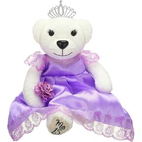 Quince Bear De Peluche para 15 Años Con Vestido Quinceanera Gifts Bear Recordatorios De 15 Años with Purple Dress Crown Birthday Gifts for Girls