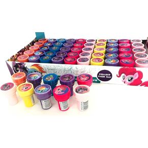 Hasbro - My Little Pony 10 قطعة ختم الطوابع ذاتية الطوابع ، قلم رصاص ، طوابع مستديرة من المطاط الصغيرة متعددة الألوان