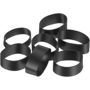 uxcell 150Pcs Silicone Rubber Bands, 5mm x 6.5mm Rubber Bands Rings Cable Ties Strong Elastic Bands Non-Slip for Cord Wrapping Bag Wraps, White