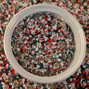 LIKETURE Fake Sprinkles 110g Fake Christmas Sprinkles Non-edible Craft Sprinkles Faux Sprinkles for Crafts Plastic Sprinkle Decoration Slime Sprinkles Slime Add Ins Shaker Card Filler(White)