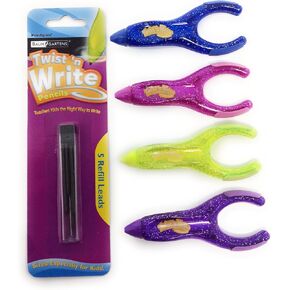 4 Twist N Write Mechanical Pencils with Pkg. of 5 Refills, 2mm Lead