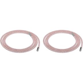 MECCANIXITY 2 Pcs 1.5 Yard 6 mm Rhinestone Tube Rope DIY Diamond String for DIY Trouser Hoodie Drawstring Sweaters Accessories Belt Yellow