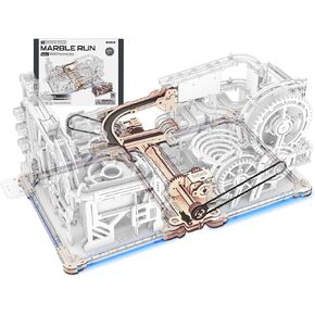 ROKR MARBLE RINK PACK لـ LGC01 و LGA01 - الألغاز الخشبية ثلاثية الأبعاد للبالغين ، ومجموعات بناء النماذج ، والمعبدة الفضائية ومدينة الليل