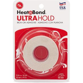 لاصق الحديد Ultrahold Ultrahold ، 7/8 بوصة × 10 ياردة ومواد لاصقة من الحديد ، الوزن الفائق ، 3/4 بوصة × 8 ياردة ، لاصق حديد أبيض ومرمى ، وزن منتظم ، أبيض