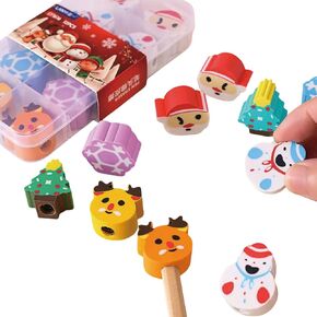 10Pcs Cute Erasers Cartoon Capybara Eraser Pencil Top Eraser Kawaii Cartoon Eraser for Students Girls Kids Boys Women School Office Supplies Small Eraser Gift Pack (Capybara)