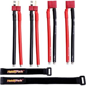 Hobbypark Deans Style T موصل المكونات الإناث والذكور مع 12AWG 12 مقياس السيليكون ث/أحزمة البطارية ل RC LIPO CABLE CABL
