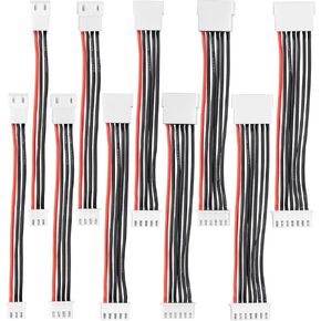 10pcs JST-XH 2S/3S/4S/5S/6S Battery توازن توازن التوازن ، 3.9 بوصة 22AWG محول توازن سلك التوازن لتوازن بطارية LIPO (كل حجم 2pcs)