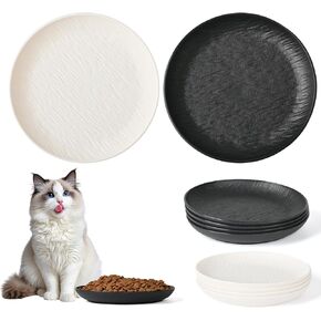 Cat Bowls 8 Pack Cat Food Bowl 6 بوصة من الطبقات الأليفة التعب للقطط الداخلية للقطط الضحلة أوعية الأوعية الأليفة للكلاب الصغيرة الكلاب الصغيرة
