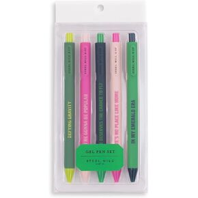 Steel Mill & Co Wicked Gel Pen Set, Cute Journaling Pens for Book Lovers/Librarians/School, Bookish Writing Pens, Assorted