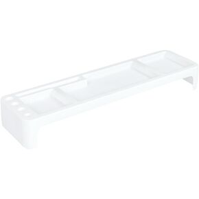 Cabilock White Multi-Functional Desktop Storage Rack - Abs Keyboard Shelf Organizer for Home and Office, Space-Saving Design, 20.86 X 5.51 X 2.75 Inches