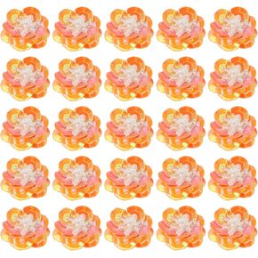 PATIKIL 50 Pcs Sequin Bead Flowers Patches, 0.8"/2cm Flowers Applique with Crystal Beaded Sew on Cloth Patch for Dress Garment Shoes Bags Accessory DIY Clothes Craft, Pink