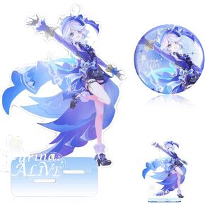 Utiehd Genshin Impact acrylic character Standee ، عرض حامل القابل للتحصيل يضم للجماهير (Furina)