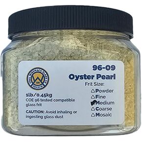 Wissmach Glass Frit Medium Oyster Pearl Opal Striker 96-09 1LB. - 96 Coe - دمج الزجاج