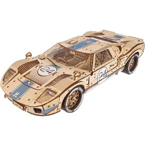UGEARS UGT -24 Racer Racer 3D Puzzle - 1:12 المقياس مجموعات النماذج الخشبية الميكانيكية للبالغين لبناء - مجموعات بناء طرازات السيارات الرياضية - Advanced Level Racing Care 3D Wooden Buzzles للبالغين 970 PCS