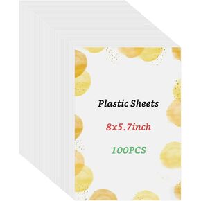Loyorty 100pcs 8 × 5.7 بوصات تتقلص ألواح بلاستيكية ، أوراق Dink المتقلصة ، أوراق أفلام تقلص الرمل ، ورقة فنية تقليص للحرف الإبداعية ، الحرف اليدوية والمشاريع الإبداعية