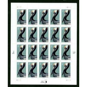 USPS Pelican Island Wildlife Sheet of Twenty 37 Cent Stamps Scott 3774