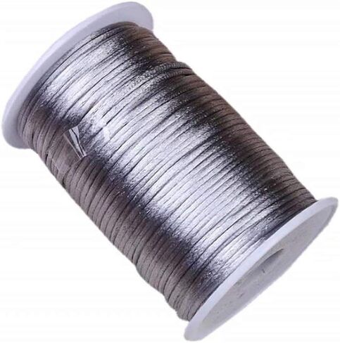 Vivianbuy Red 2.5mm dia Satin Cord 109 فناء سلك حرير رطات ، سلك ساتان نايلون لأرباح القلادة DIY in Kuwait