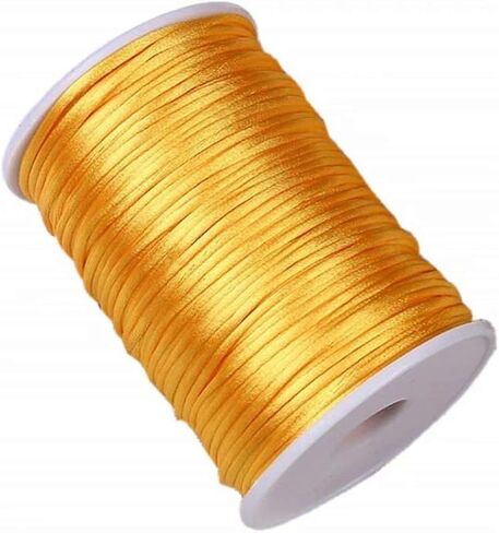 Vivianbuy Red 2.5mm dia Satin Cord 109 فناء سلك حرير رطات ، سلك ساتان نايلون لأرباح القلادة DIY in Kuwait